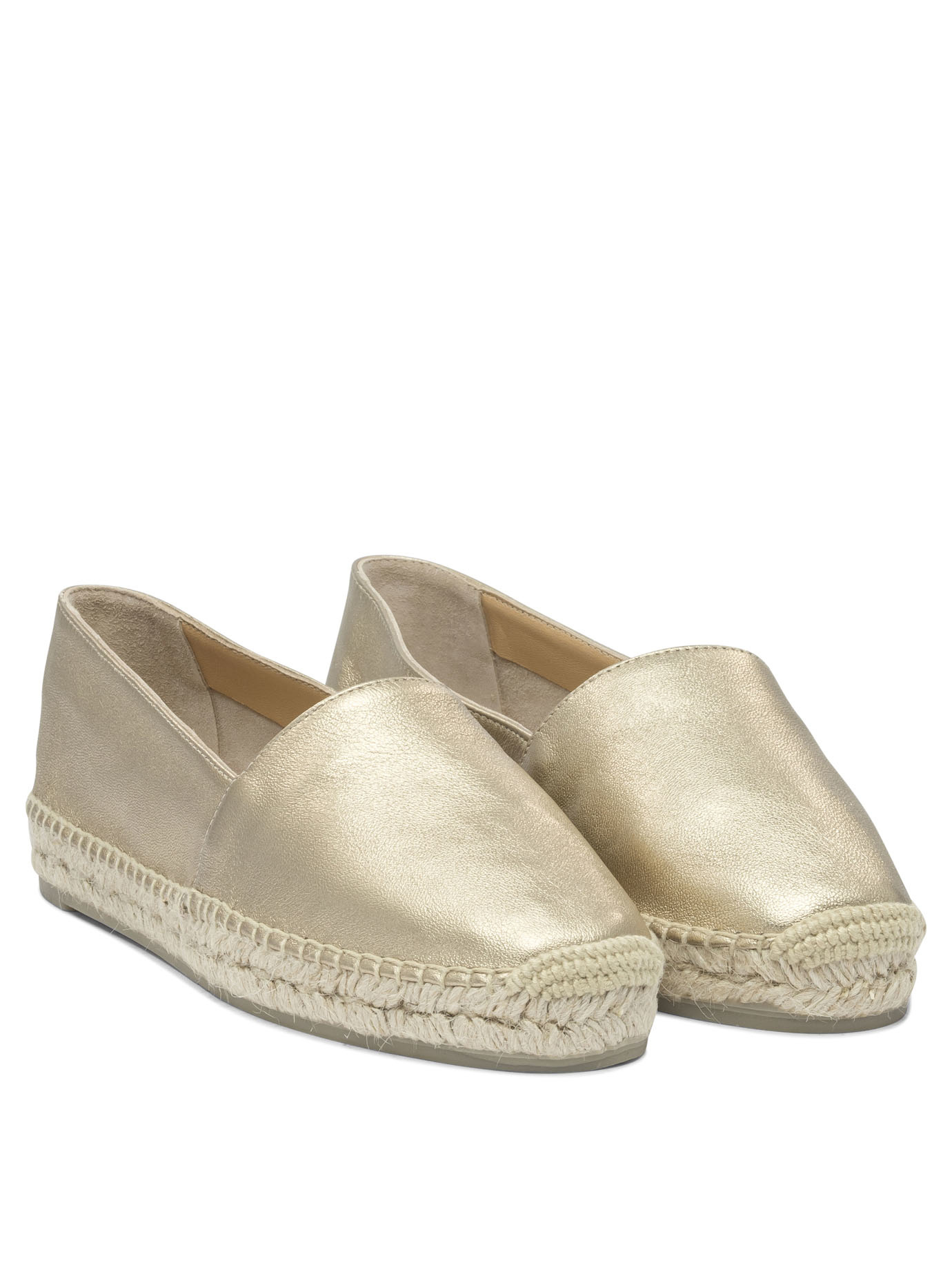 Castaã±er Castaner Leather Espadrilles With Jute Rope Sole In Brown