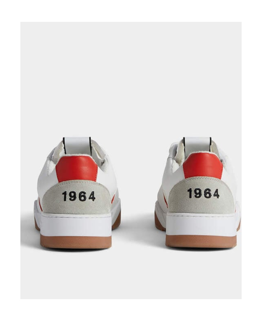 Dsquared2 Low Top Sneakers With Contrast Panelled Design In White