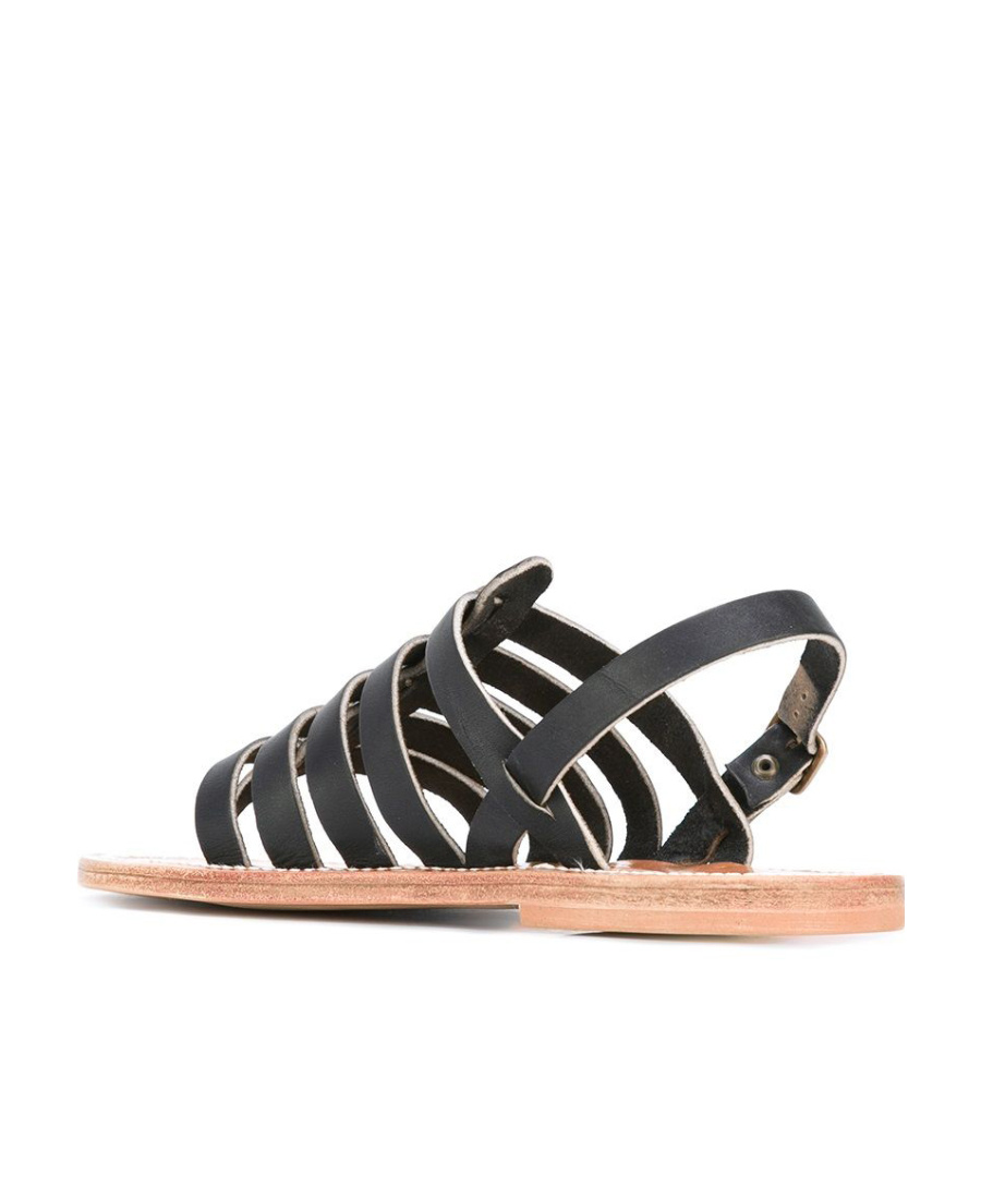 Kjacques Homer Strappy Sandals In Black