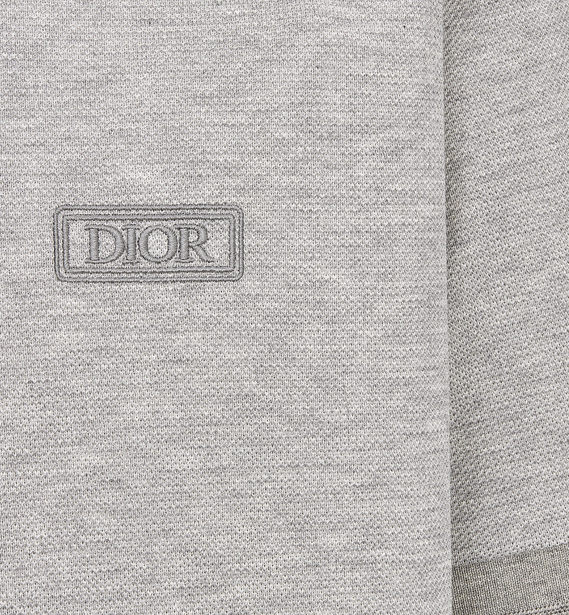 Dior Logo Short-sleeved Polo Shirt In Gray