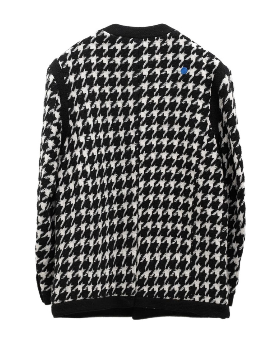 Ader Error A Thousand Bird Plaid Coat In Black