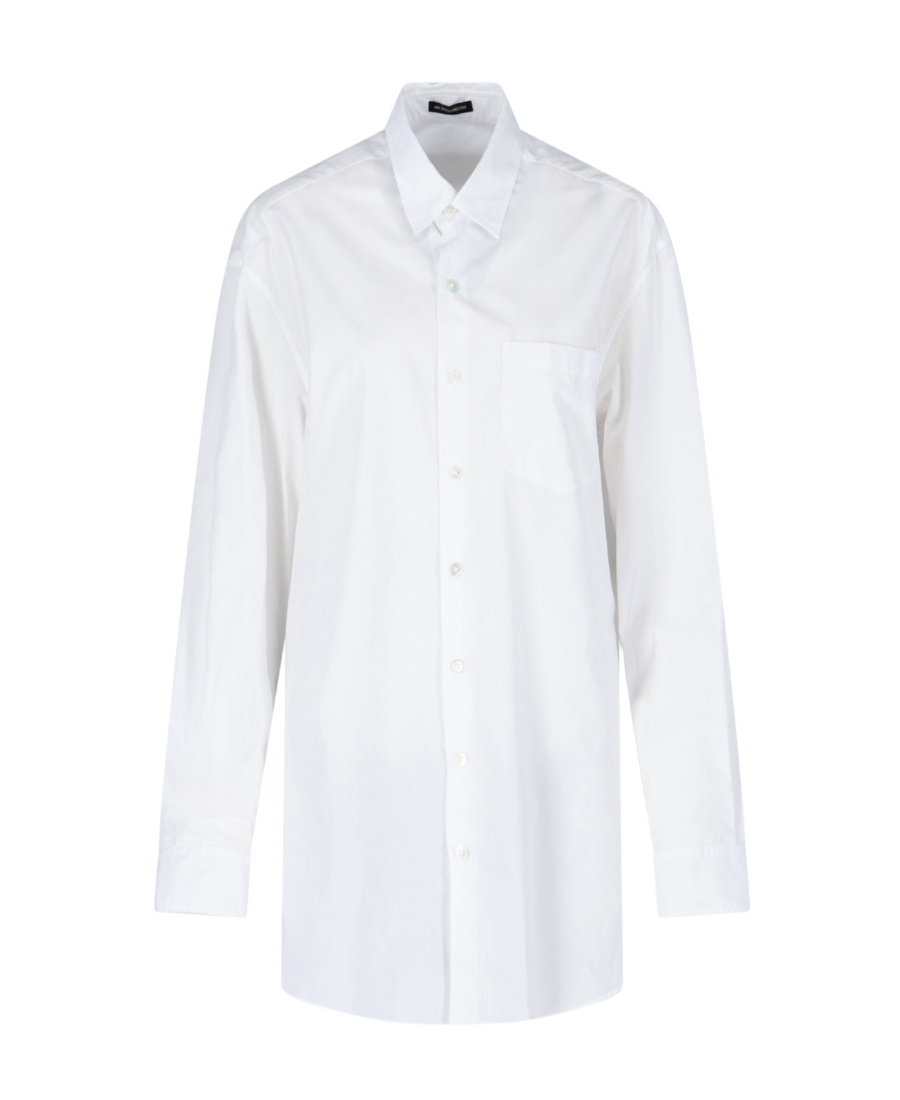 Ann Demeulemeester Ribbon-detailed Long-sleeved Shirt In White