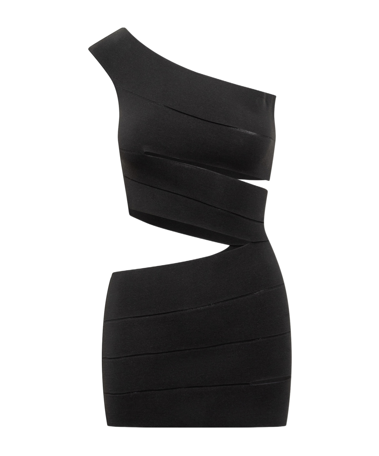 Dsquared2 Black Stretch Knit Bandage Dress In Black