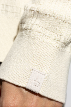 Rag & Bone Textured Polo-neck T-shirt In Neutral