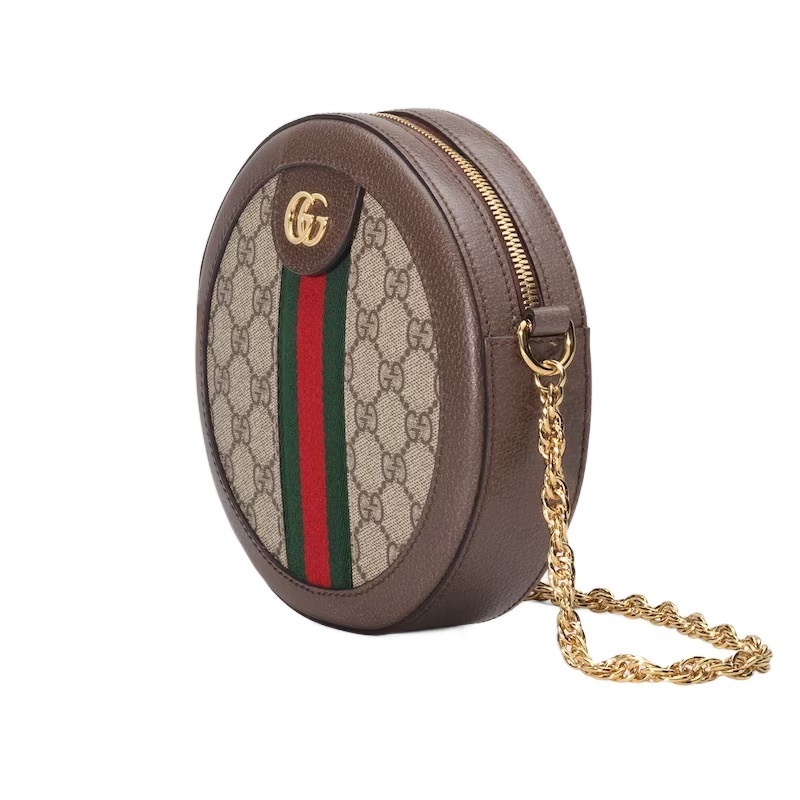 Gucci Ophidia Mini Gg Round Shoulder Bag In Multicolor