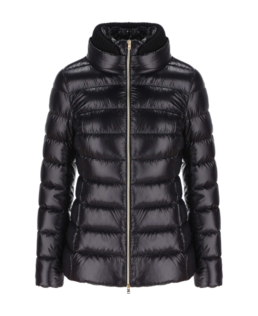 Herno Zip-up Padded Short Jacket In Black