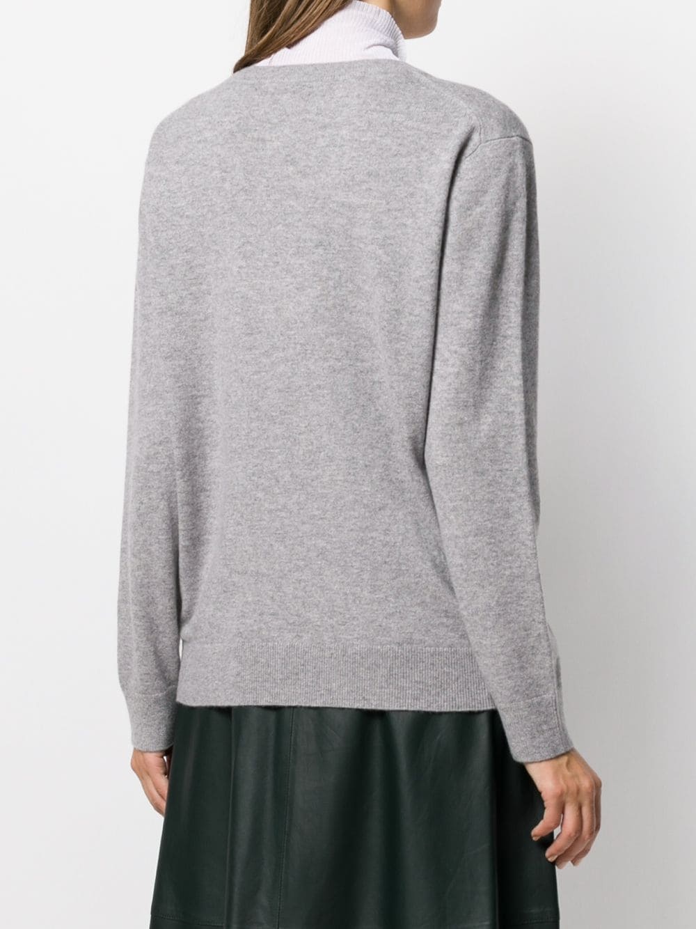 Shop Vince V-neck Pullover In Gray