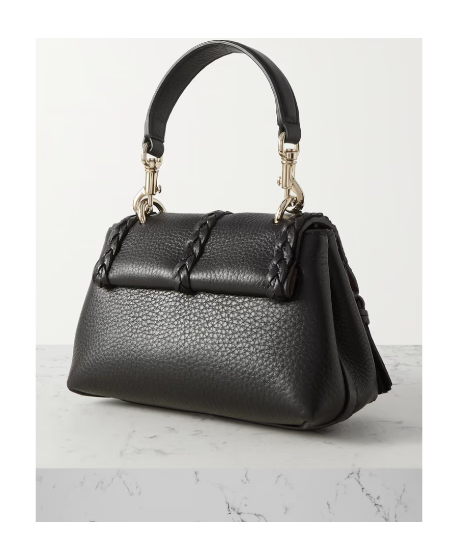 Chloé Penelope Tassel Detailed Mini Top Handle Bag In Black