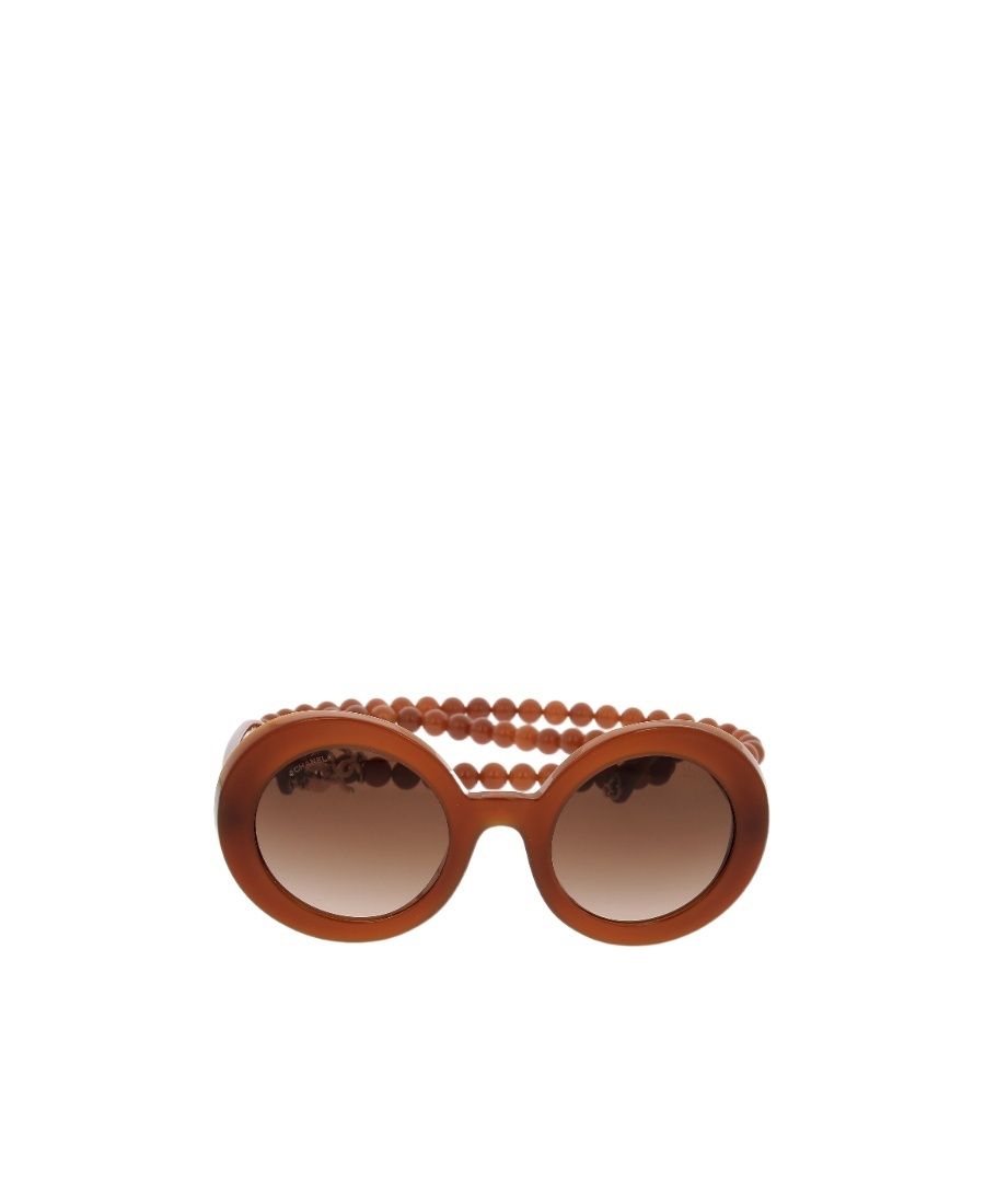 Pre-owned Chanel Logo Sunglasses In Brown