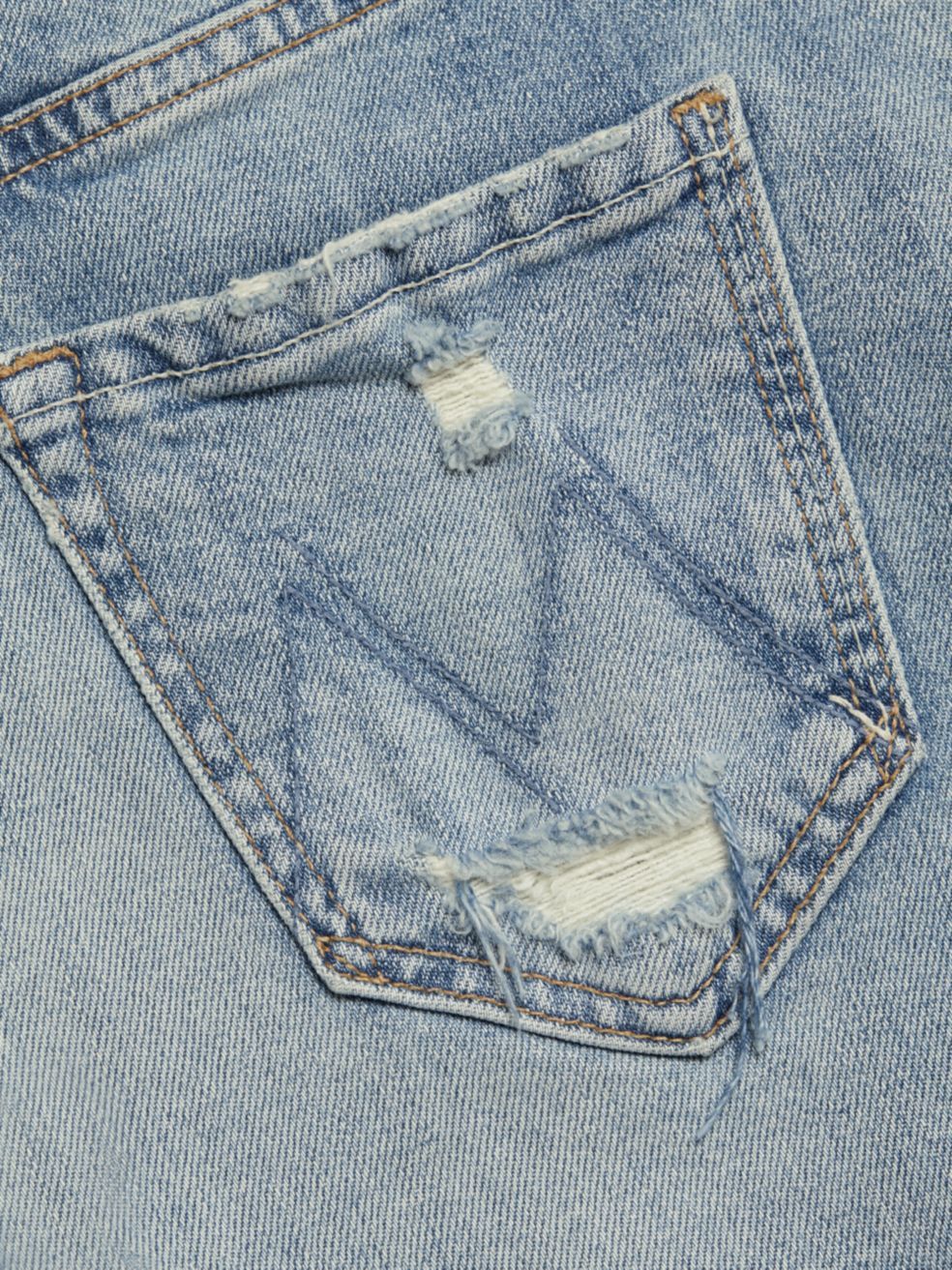 MOTHER WORN DENIM SHORTS