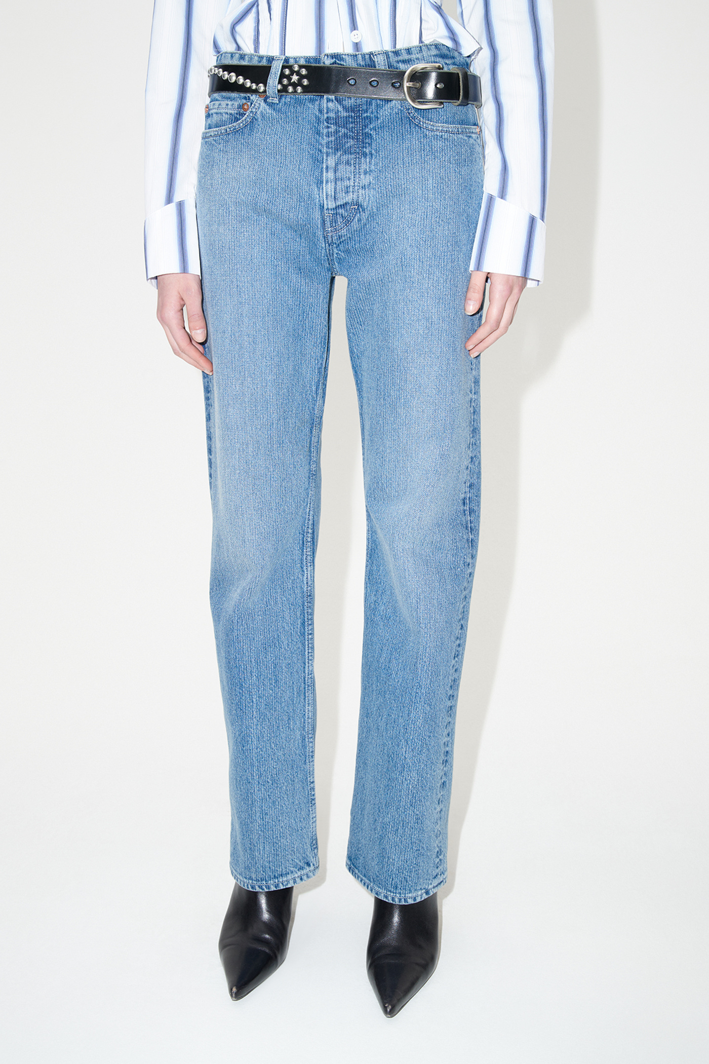 Our Legacy Women S Treble Cut Jeans Deadline Wash In Blue