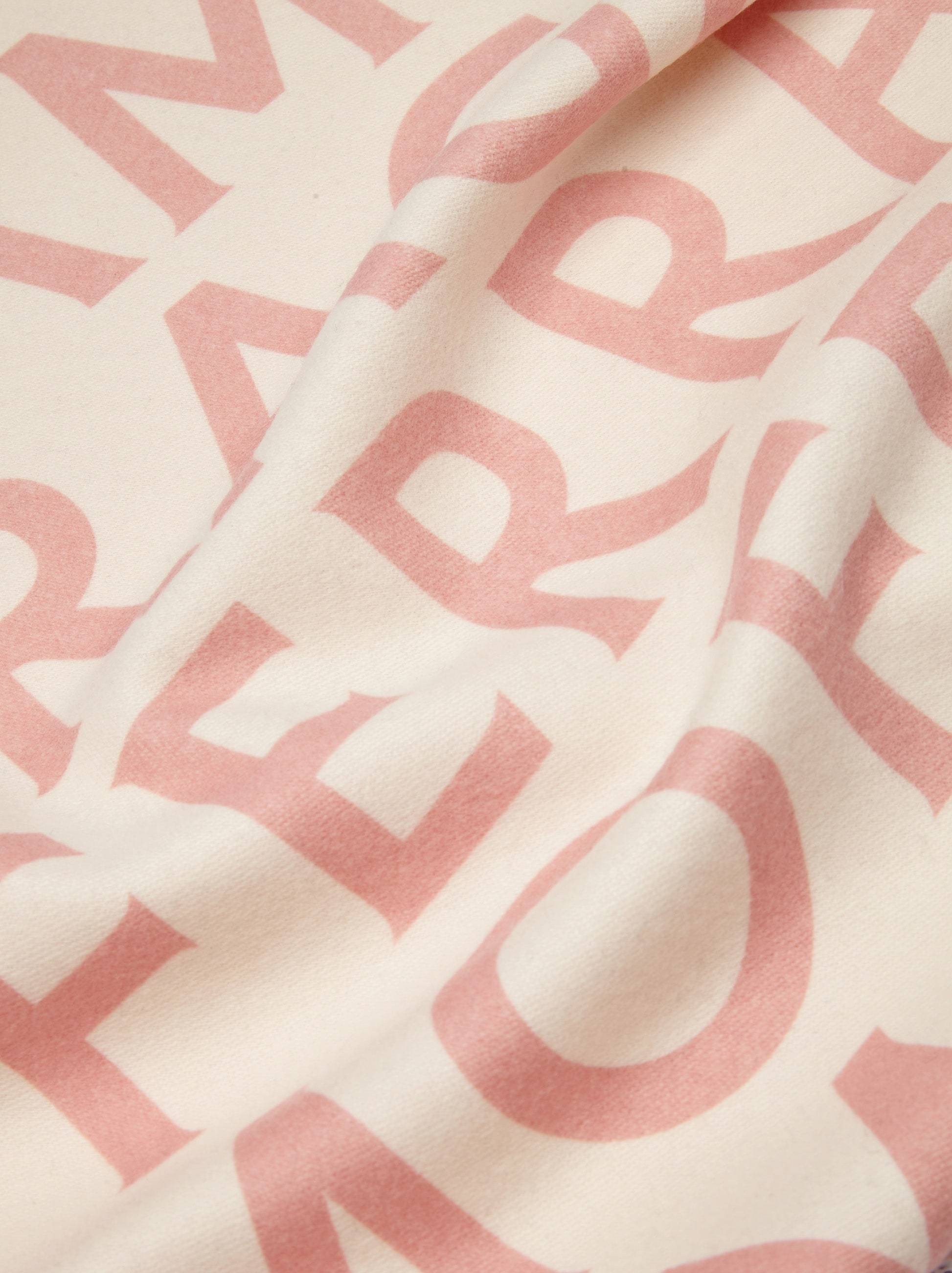 Ferragamo Logo Intarsia-knit Fringed Scarf In Nude