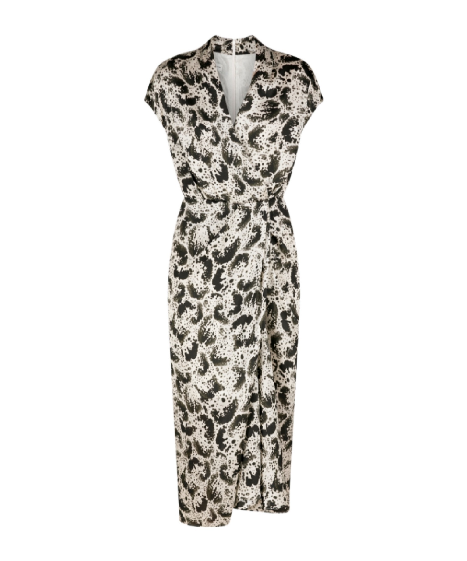 Dries Van Noten Dilian Printed Midi Dress In Nude