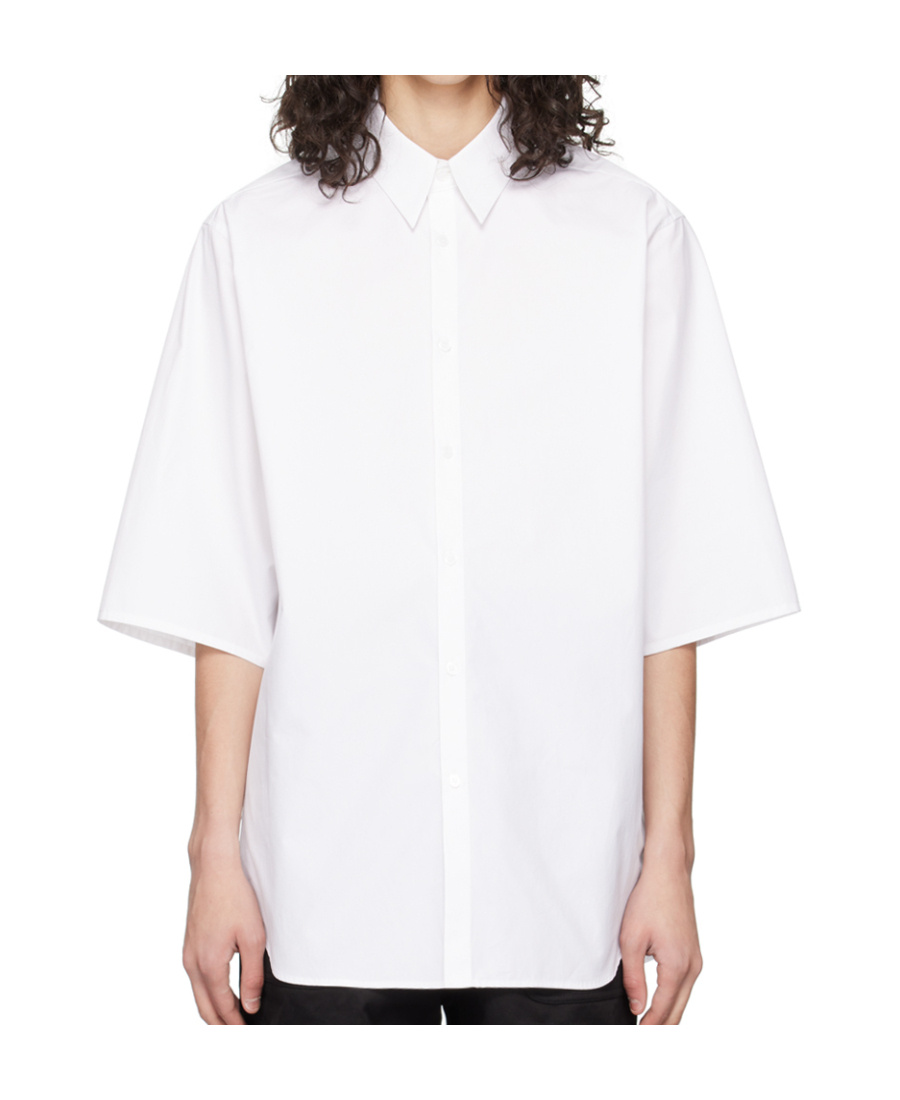 We11 Done Wide-sleeve Cotton Shirt In White