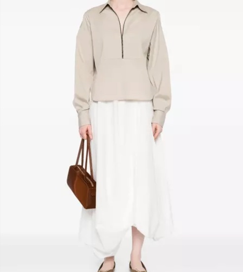 Brunello Cucinelli Cotton-blend Blouse