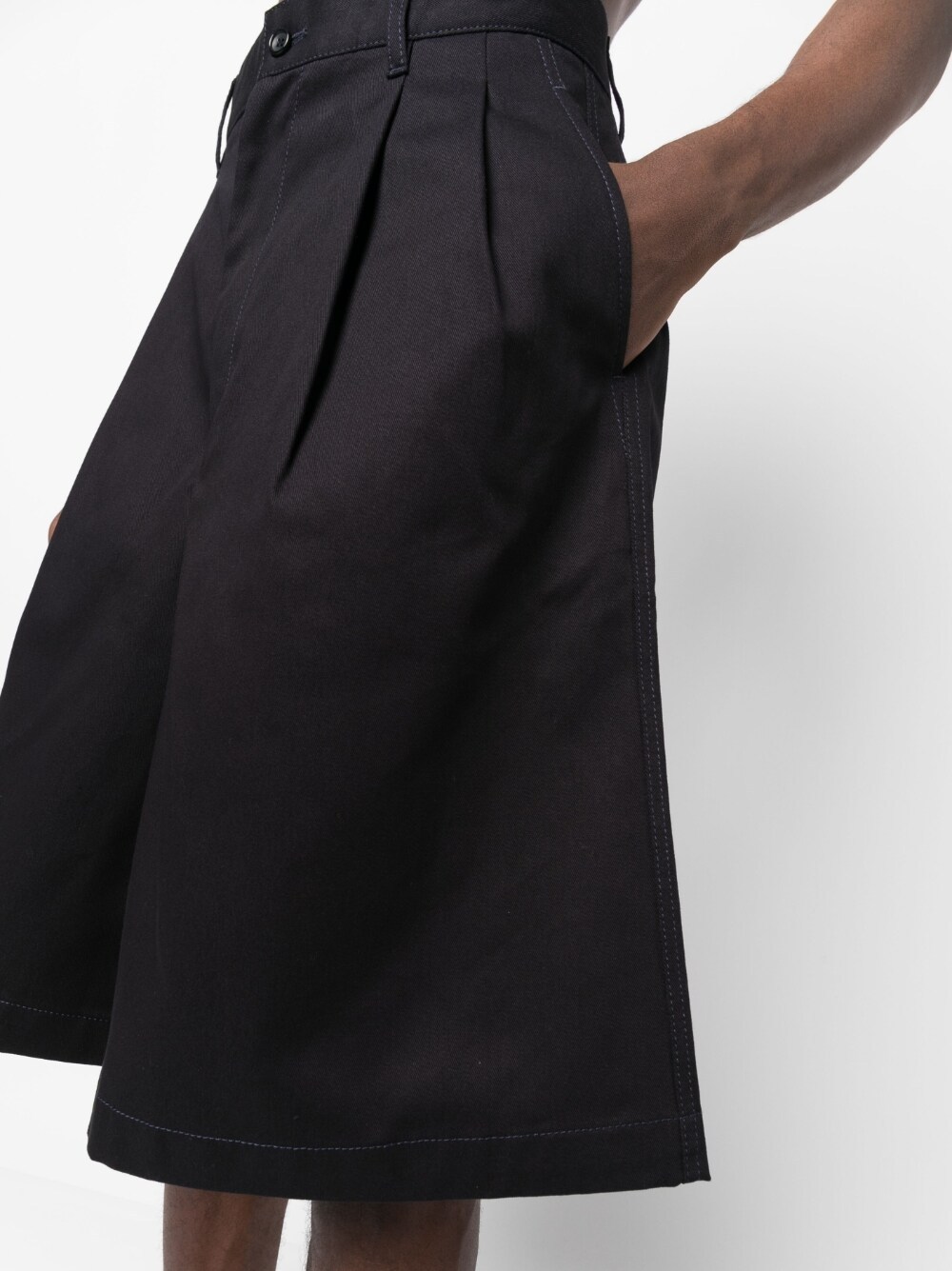 Comme Des Garçons Waist Belt Shorts In Black