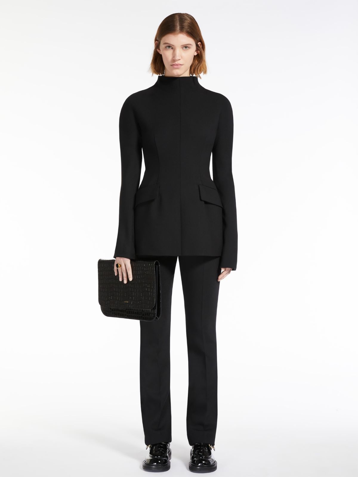 Shop Sportmax Straight-leg Tailored Trousers In Black