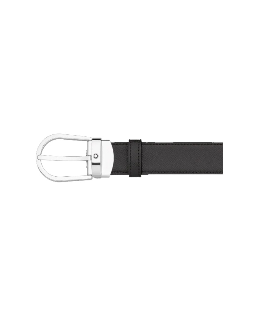Montblanc Double-sided Horseshoe Buckle Belt In Black