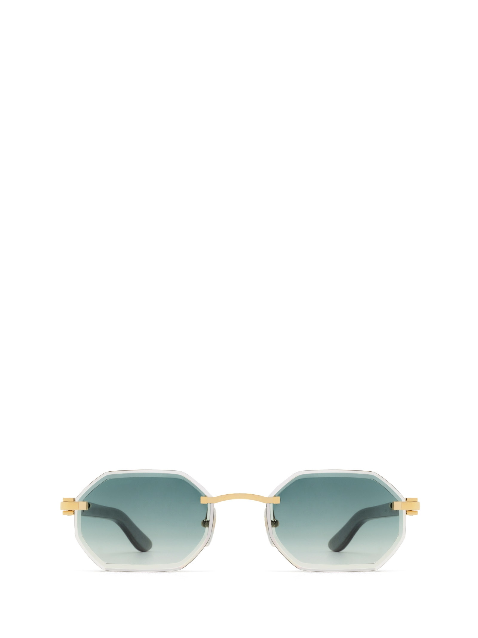 Cartier Geometric Frame Sunglasses In Green