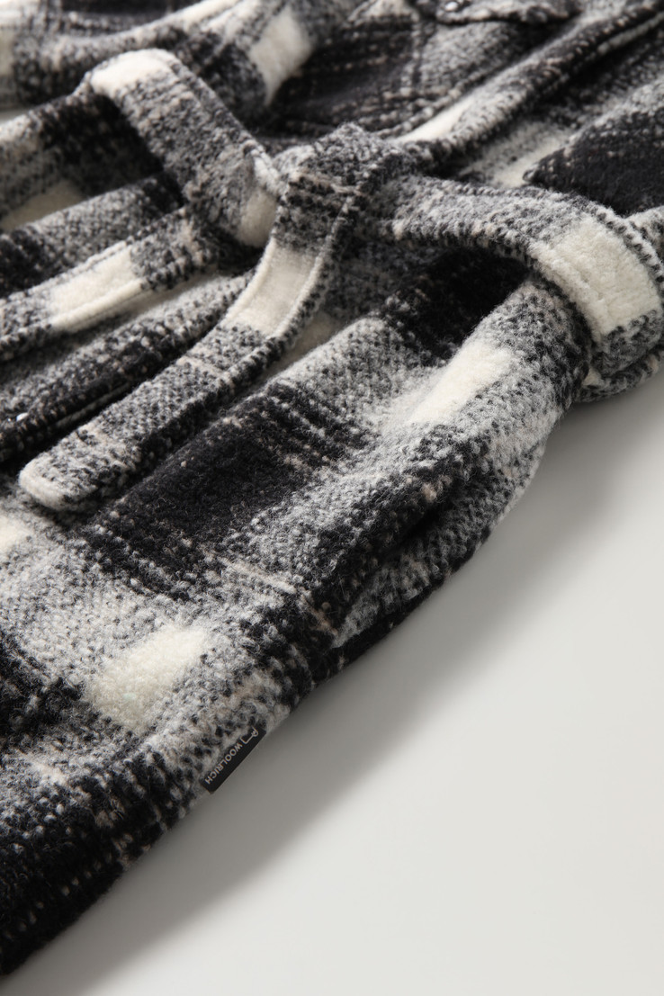 Woolrich Belted-waist Checkered Coat In Black
