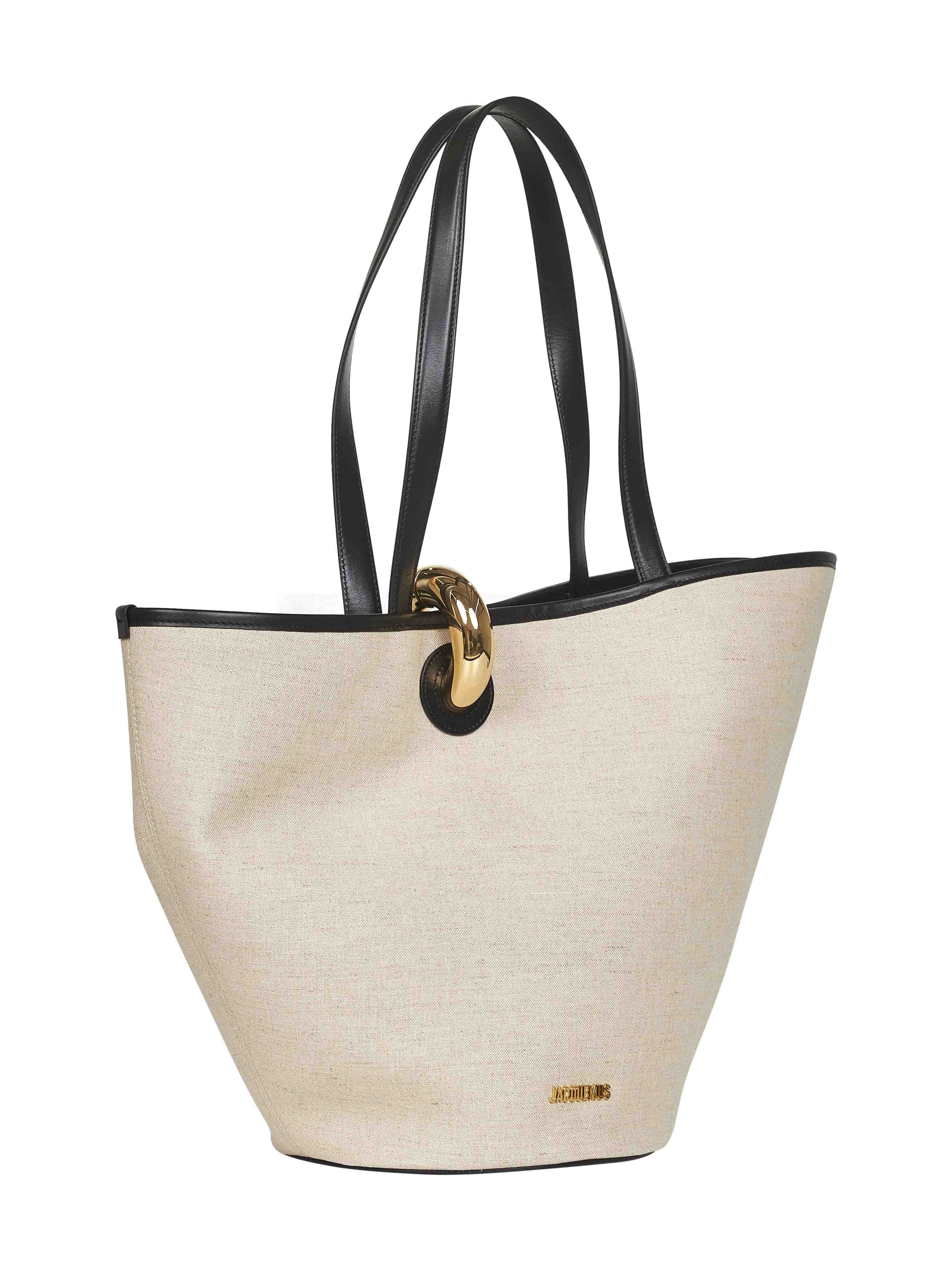 Jacquemus Women Greige The Bambola Bucket Bag In Neutral