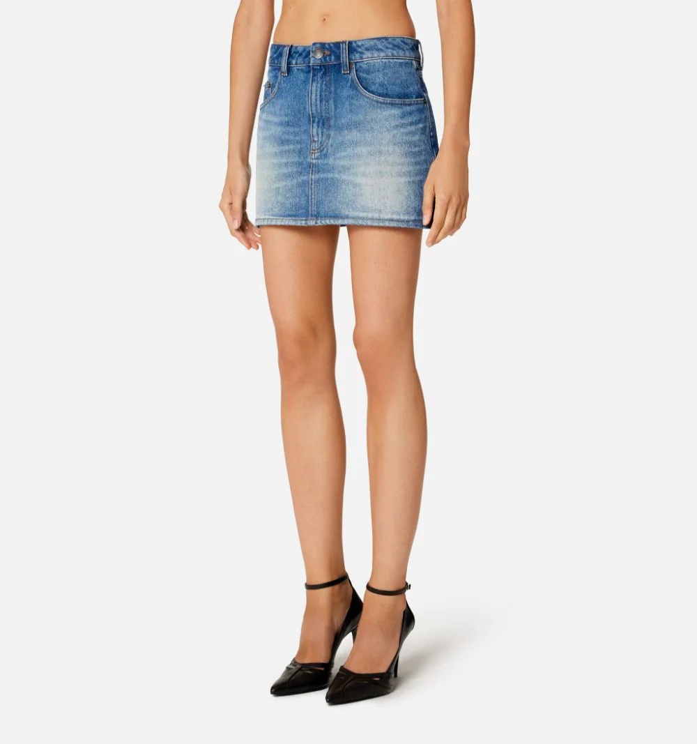 AMI ALEXANDRE MATTIUSSI DENIM MINI SKIRT