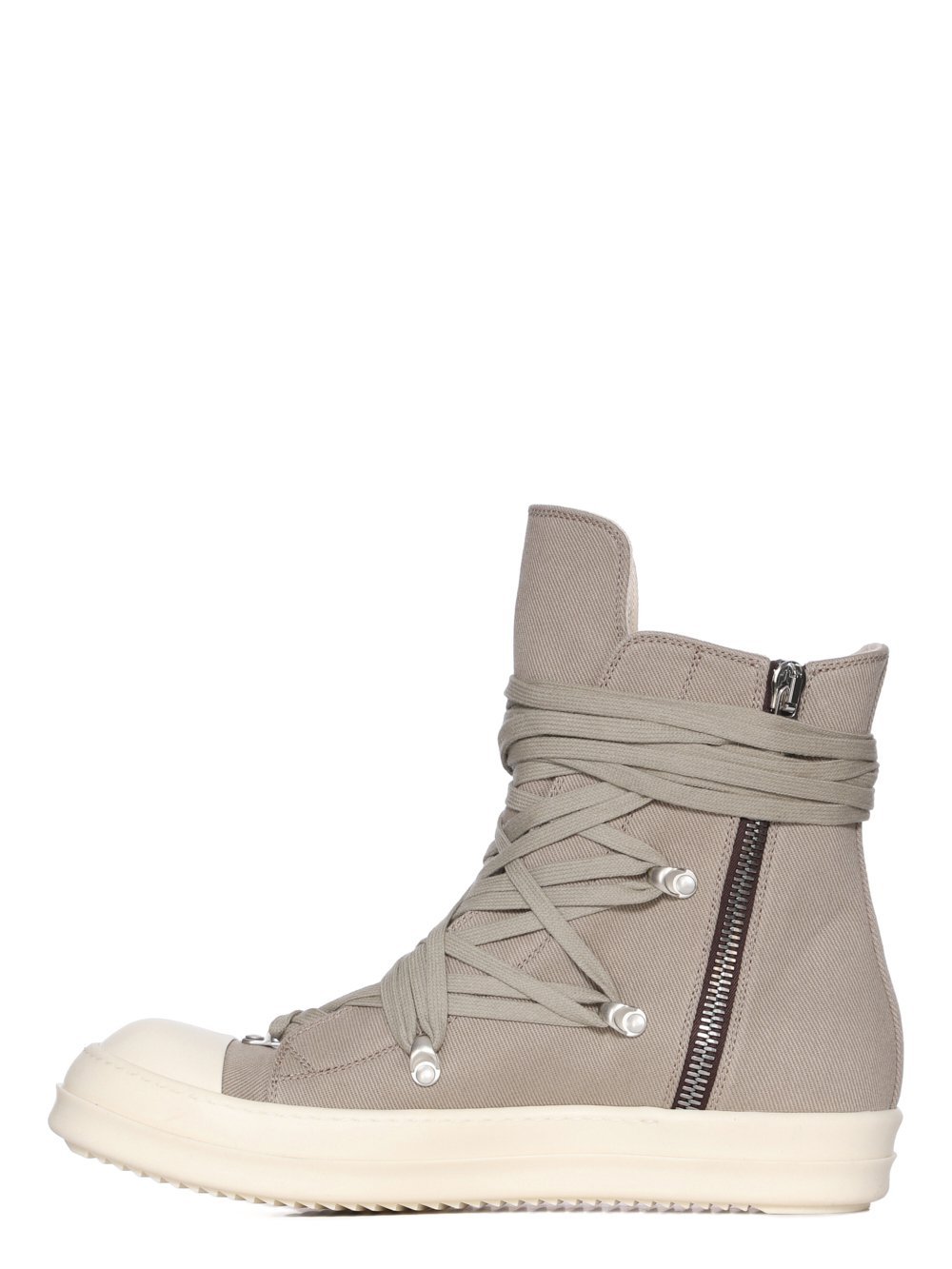 Rick Owens Drkshdw Round Toe High Top Sneakers