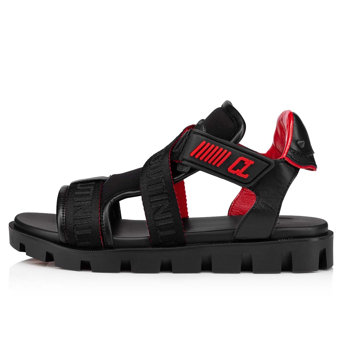 Christian Louboutin Logo Details Sandals In Black