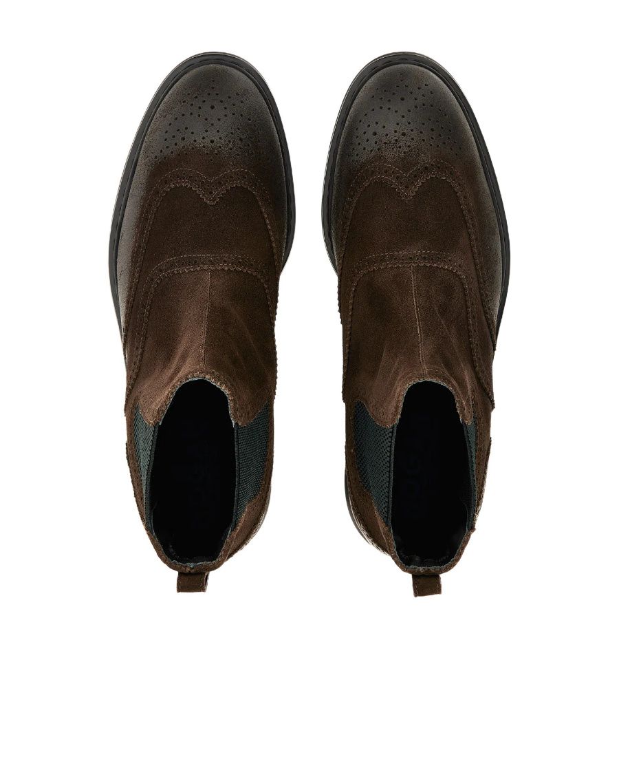 Hogan Man Ankle Boots Brown Size 10 Soft Leather