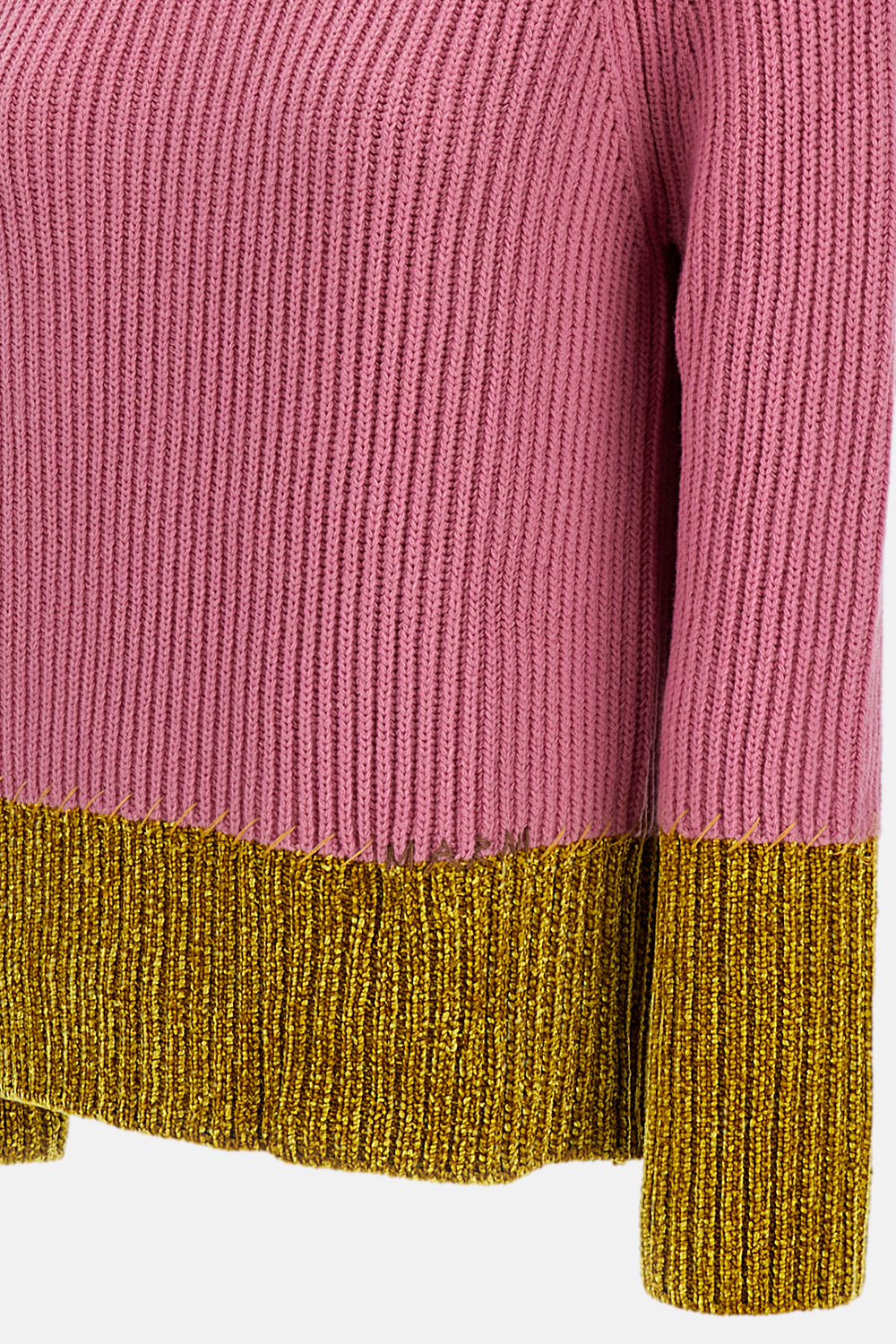 Marni Crewneck Hood Kangaroo Pocket Long Sleeves Ribbed Cuffs In Pink