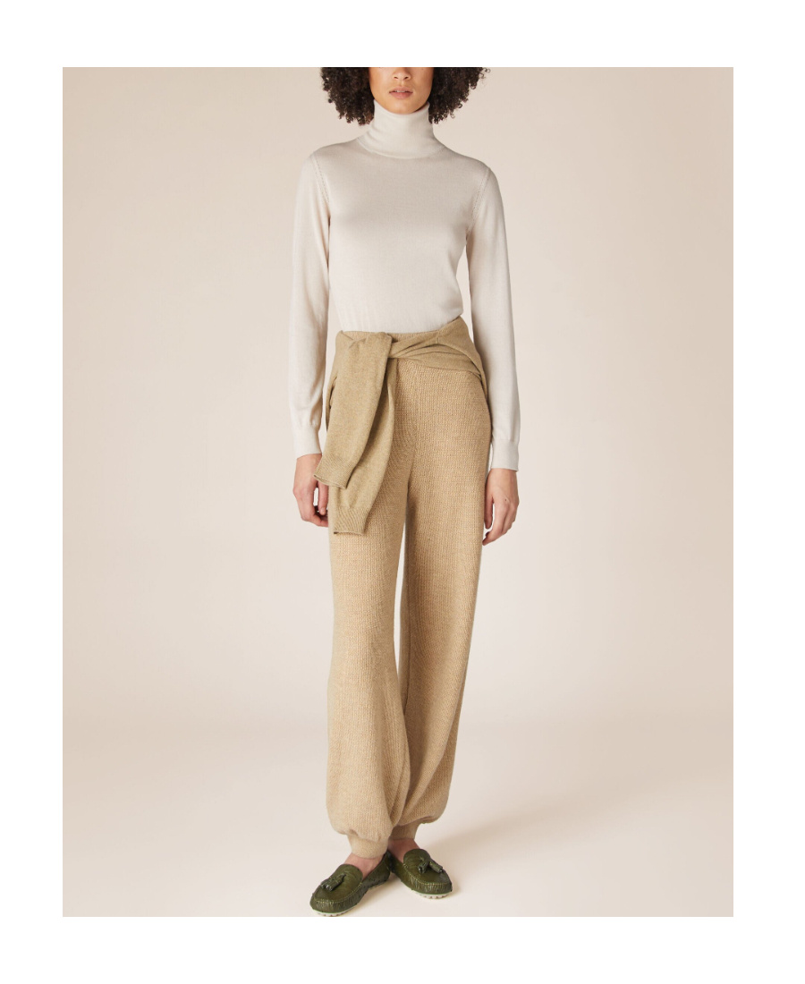 Loro Piana Neo Piuma Turtleneck Sweater In White