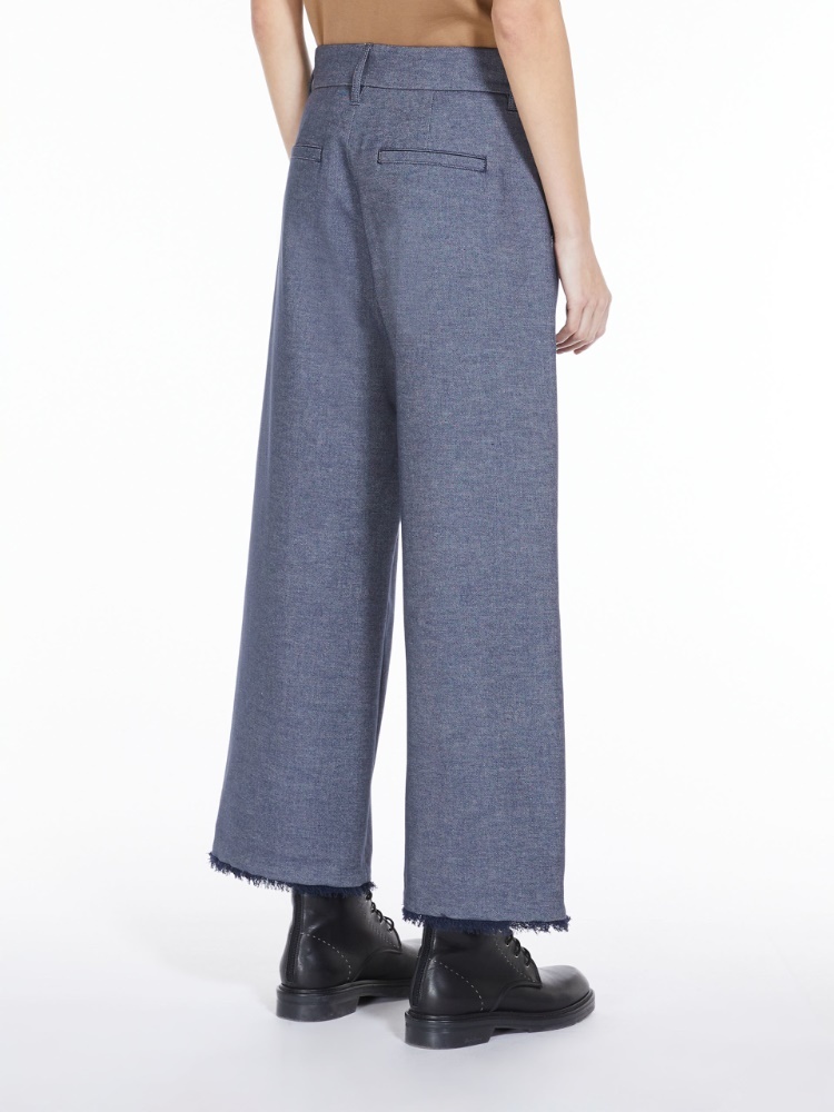 Max Mara Corfu Straight Casual Pants In Gray