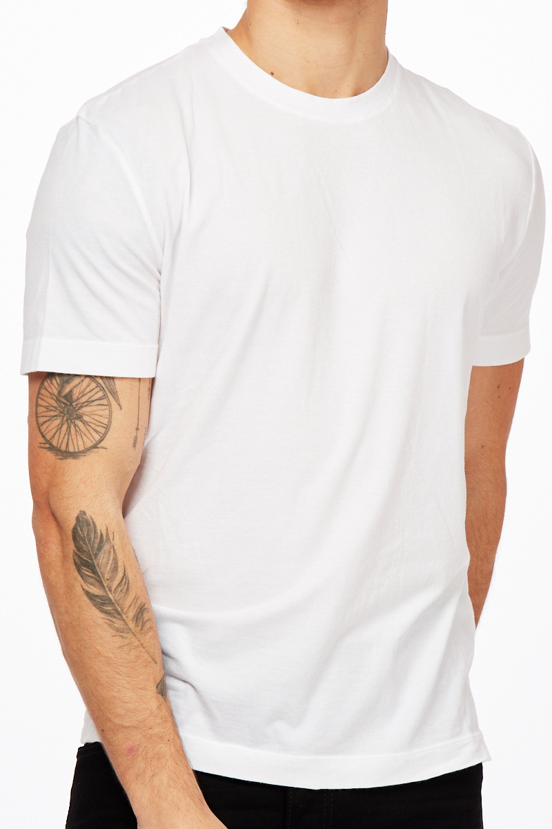 Malo Short-sleeve Crew Neck T-shirt In White