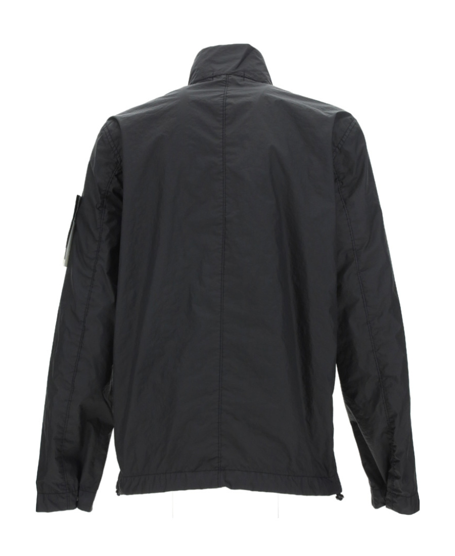 STONE ISLAND LOGO-PATCH ZIP-UP JACKET