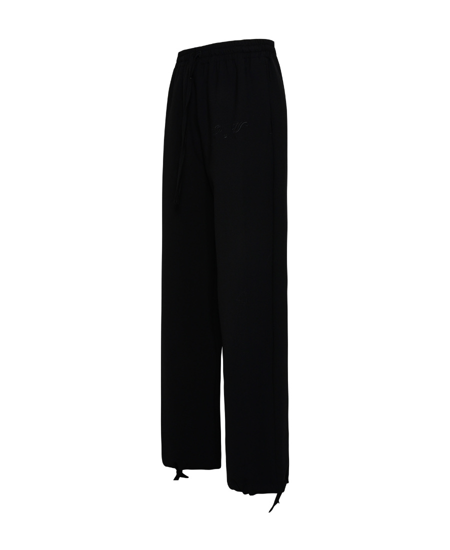 Off-white Embroidered Logo Straight-leg Sweatpants In Black