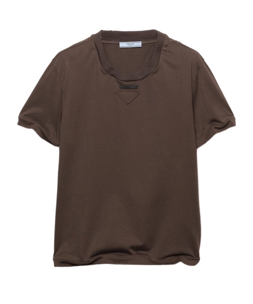 Prada Short-sleeved T-shirt In Brown