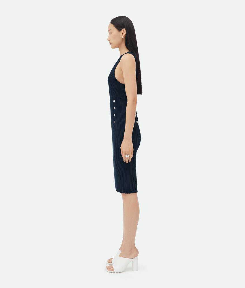 Bottega Veneta A Long Dress With A Slim Rib In Black