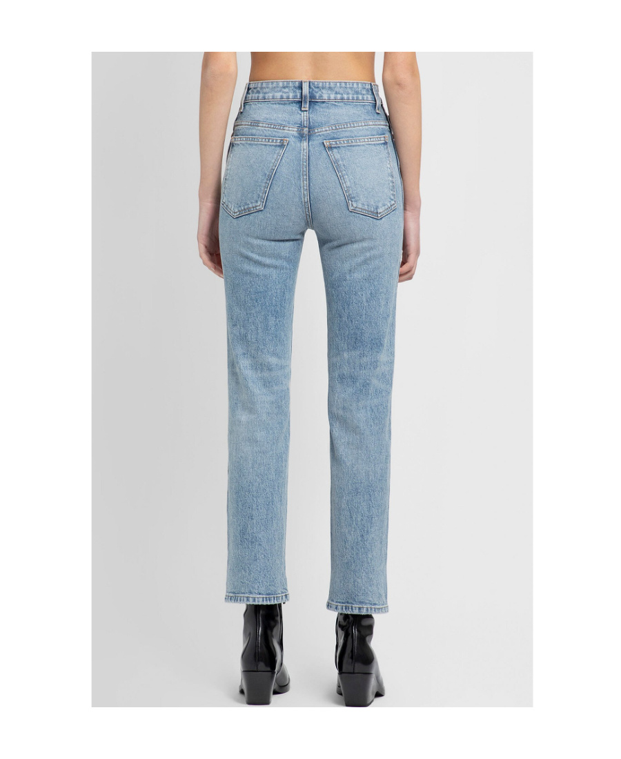 Khaite Abigail High-waisted Straight Leg Jeans In Blue