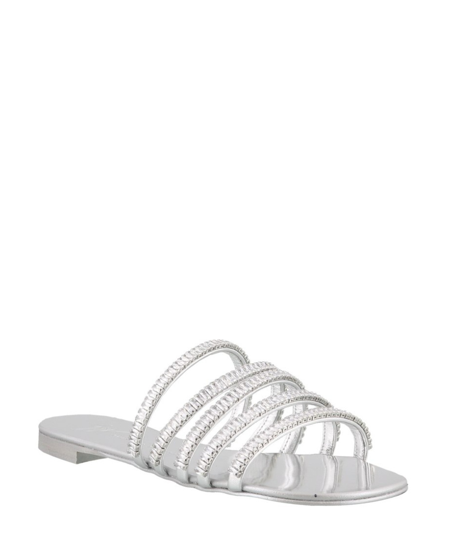 Giuseppe Zanotti Crystal Inlaid Multi-strap Sandals In Gray