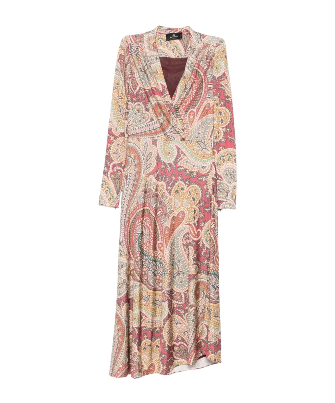 Etro Paisley Print Wrap Dress In Multi