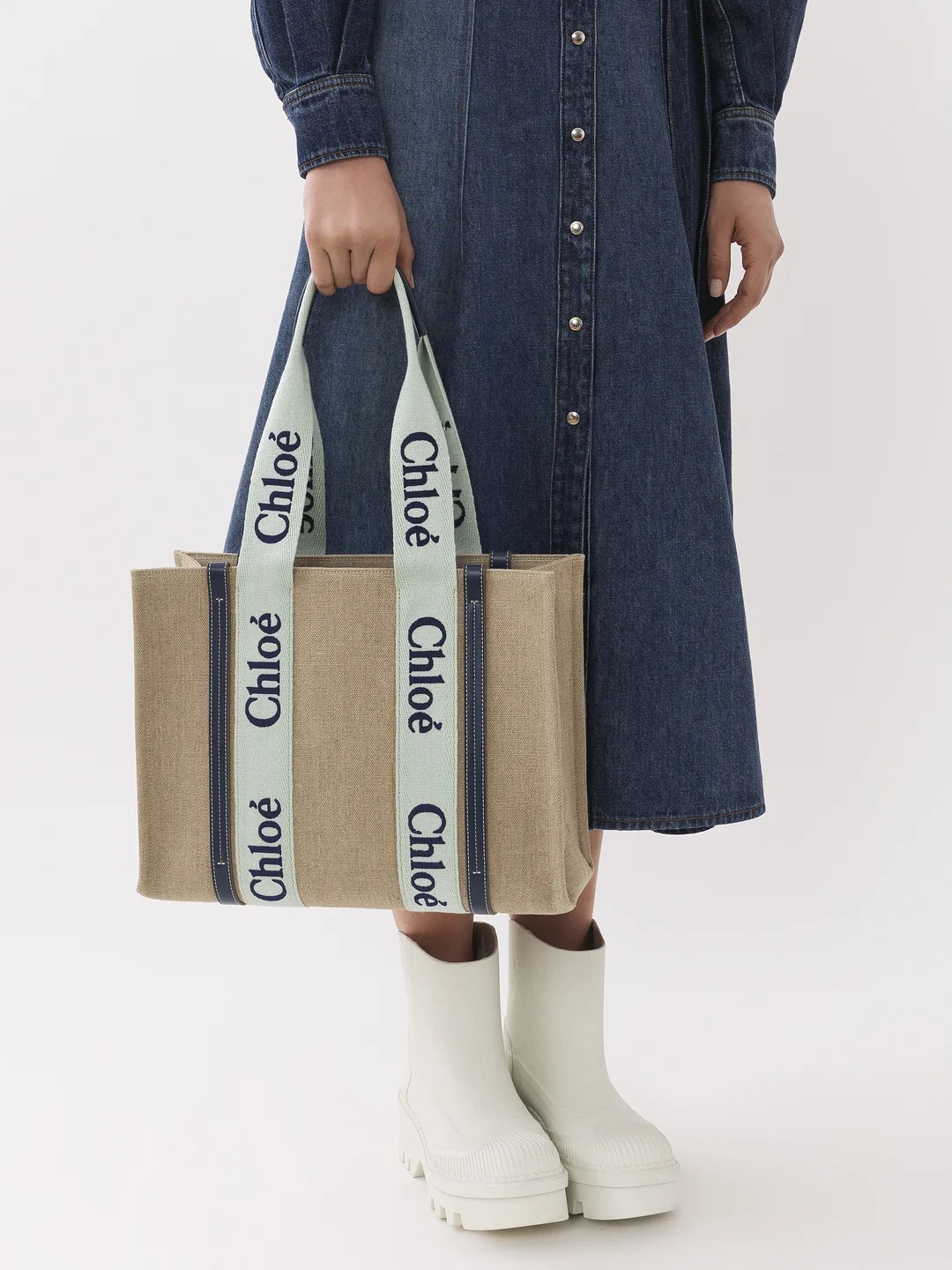 CHLOÉ MEDIUM WOODY TOTE BAG 