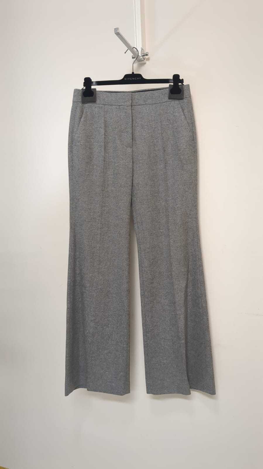 Givenchy Flared Felted Trousers In Gray