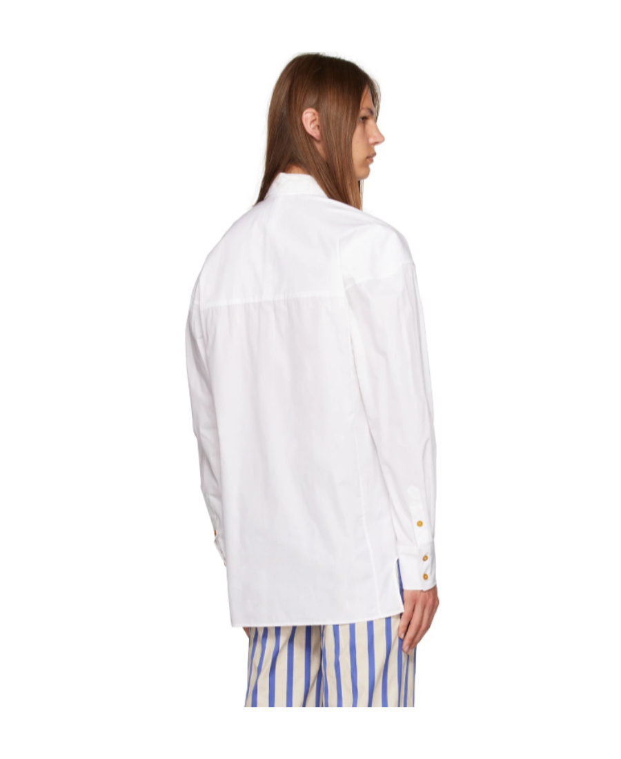 Vivienne Westwood Shirt With Subtle Orb Embroidery And Tailored Fit In White