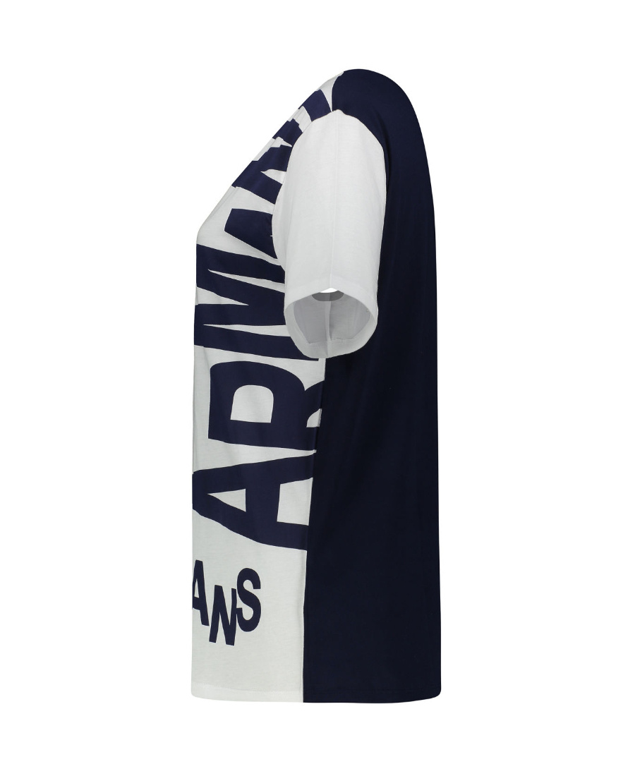 Shop Armani Jeans Printed Logo T-shirt In White