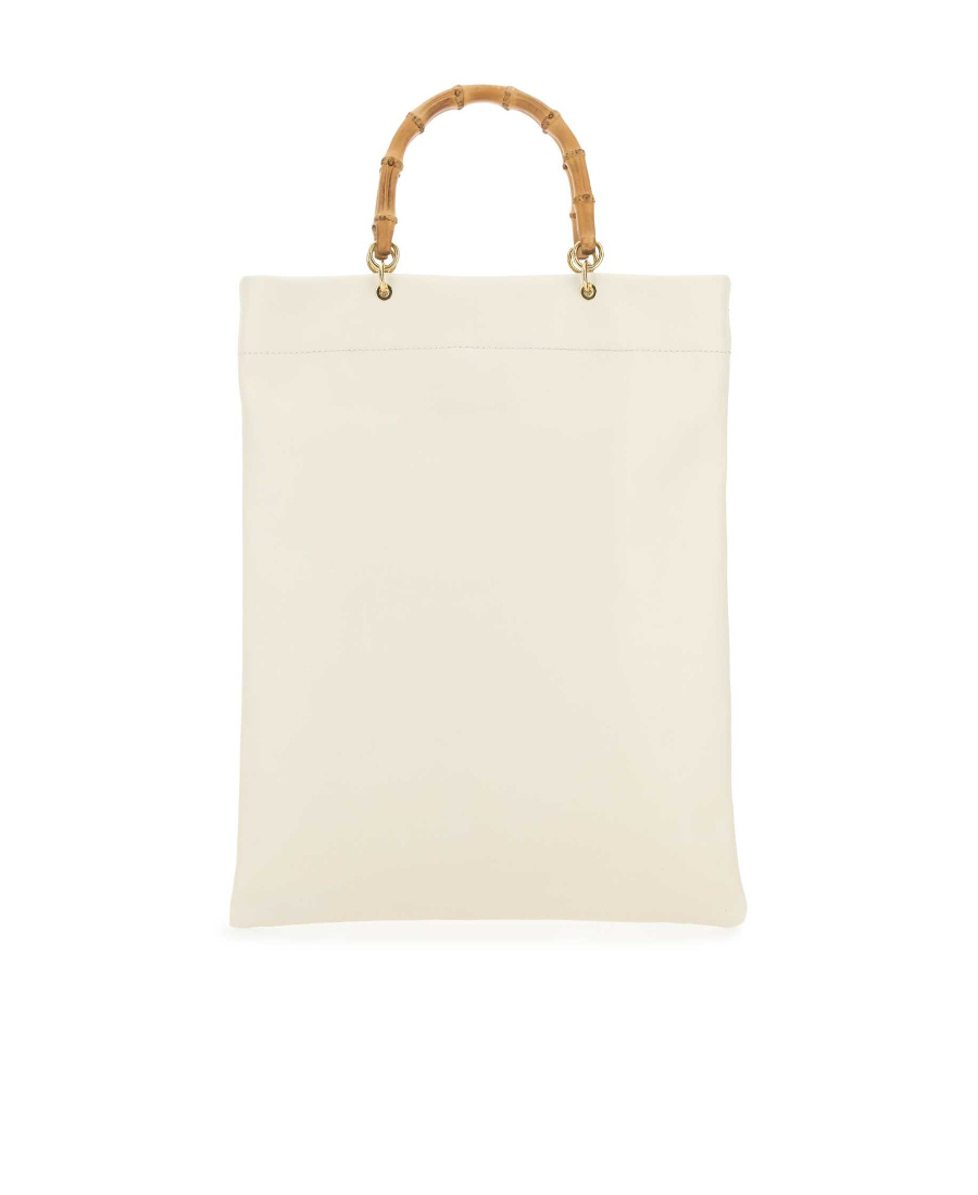 Jil Sander Crocodile-effect Leather Tote In White