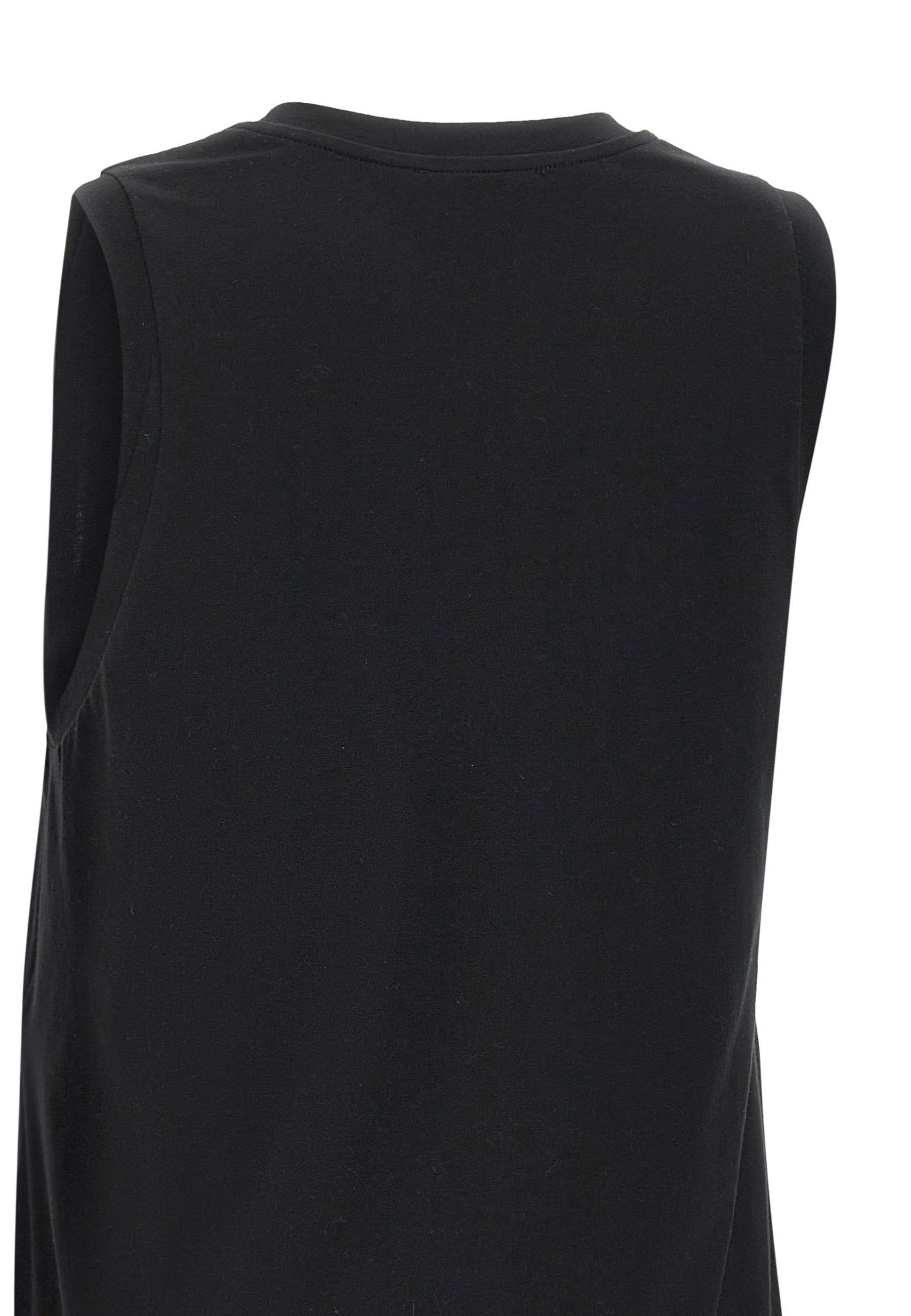 Elisabetta Franchi Sleeveless Top With Bows And Draping In Black