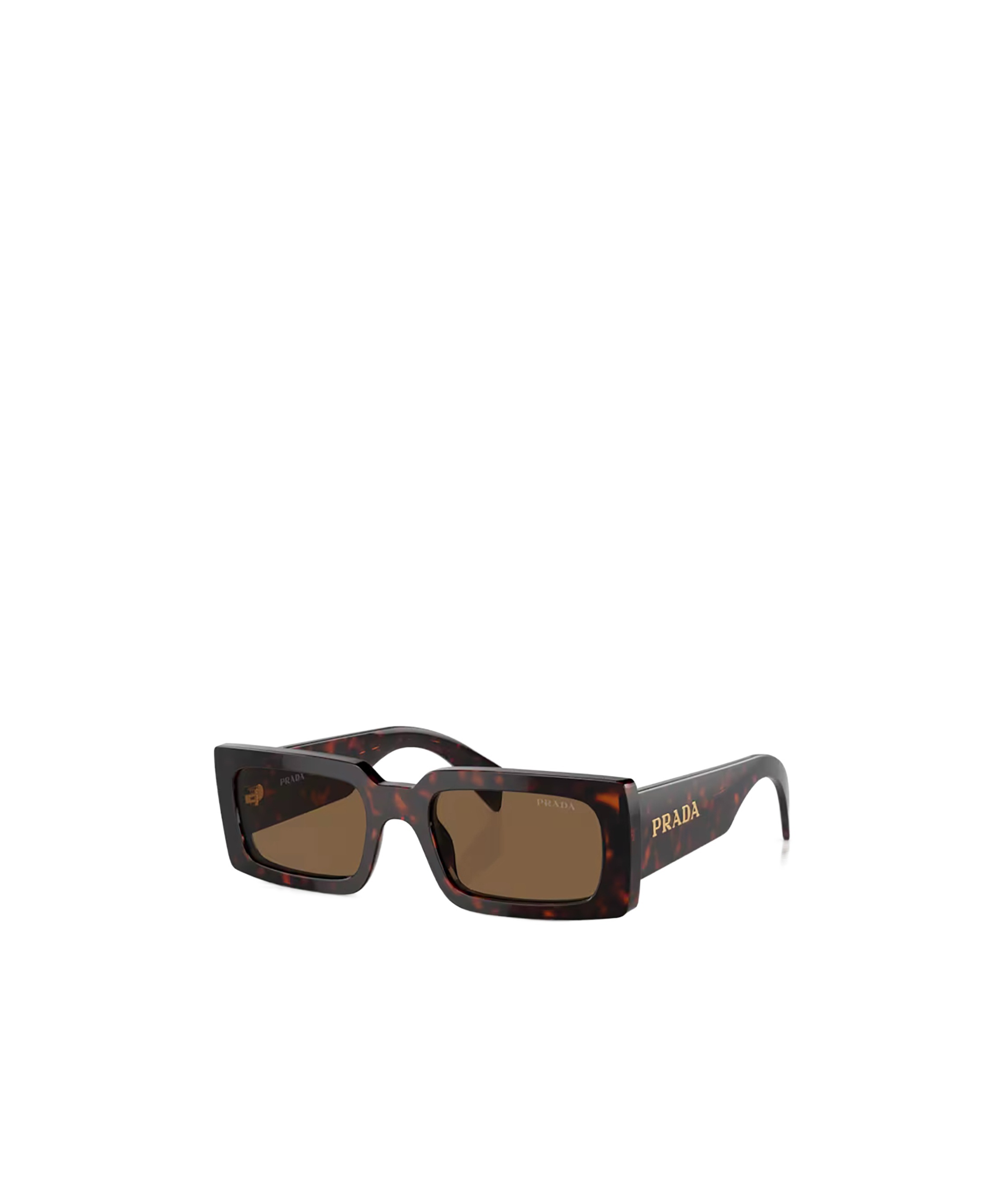 PRADA TORTOISESHELL RECTANGLE-FRAME SUNGLASSES