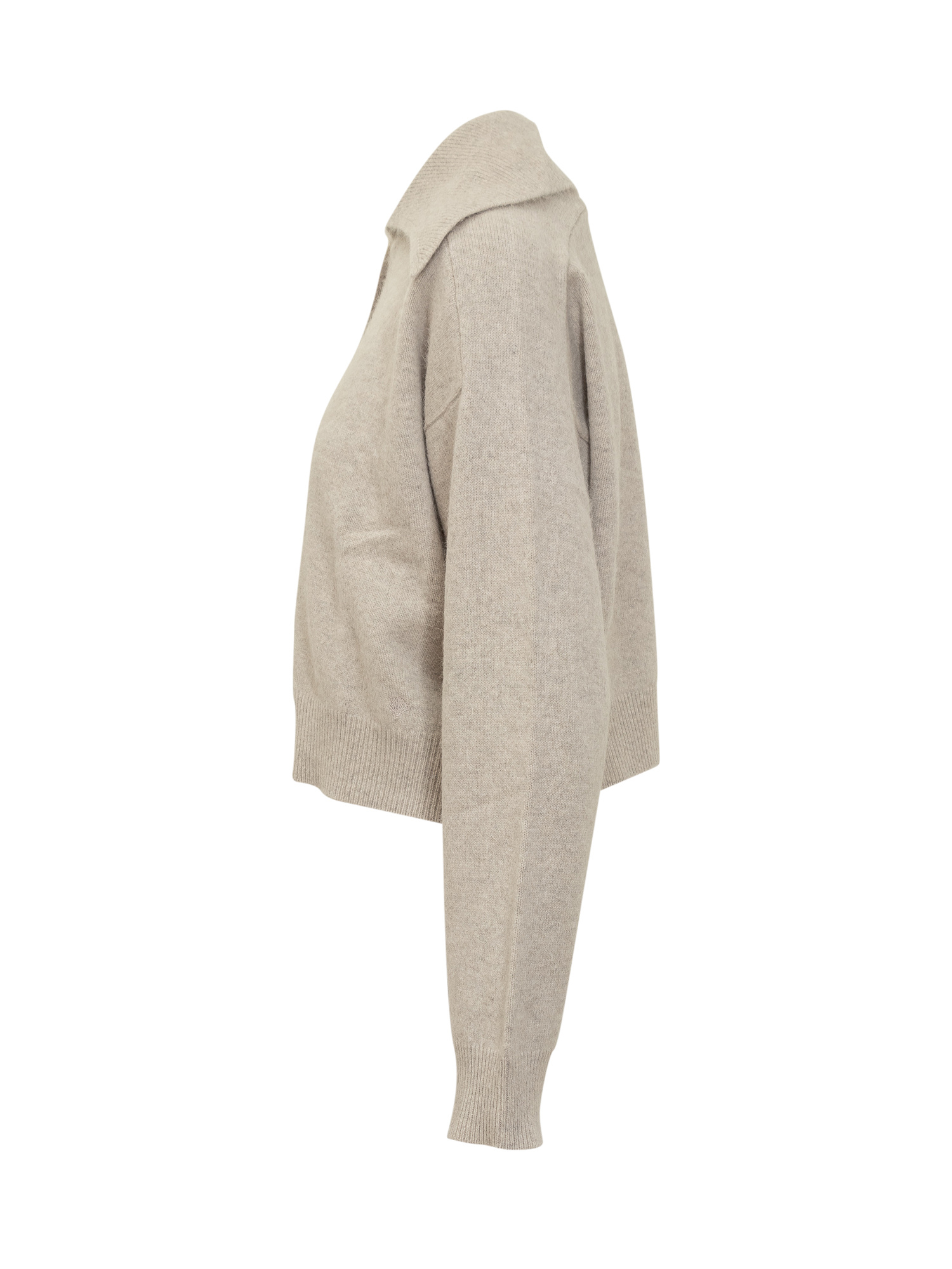 Loulou Studio Lune Boxy Shirt In Virgin Wool In Nude