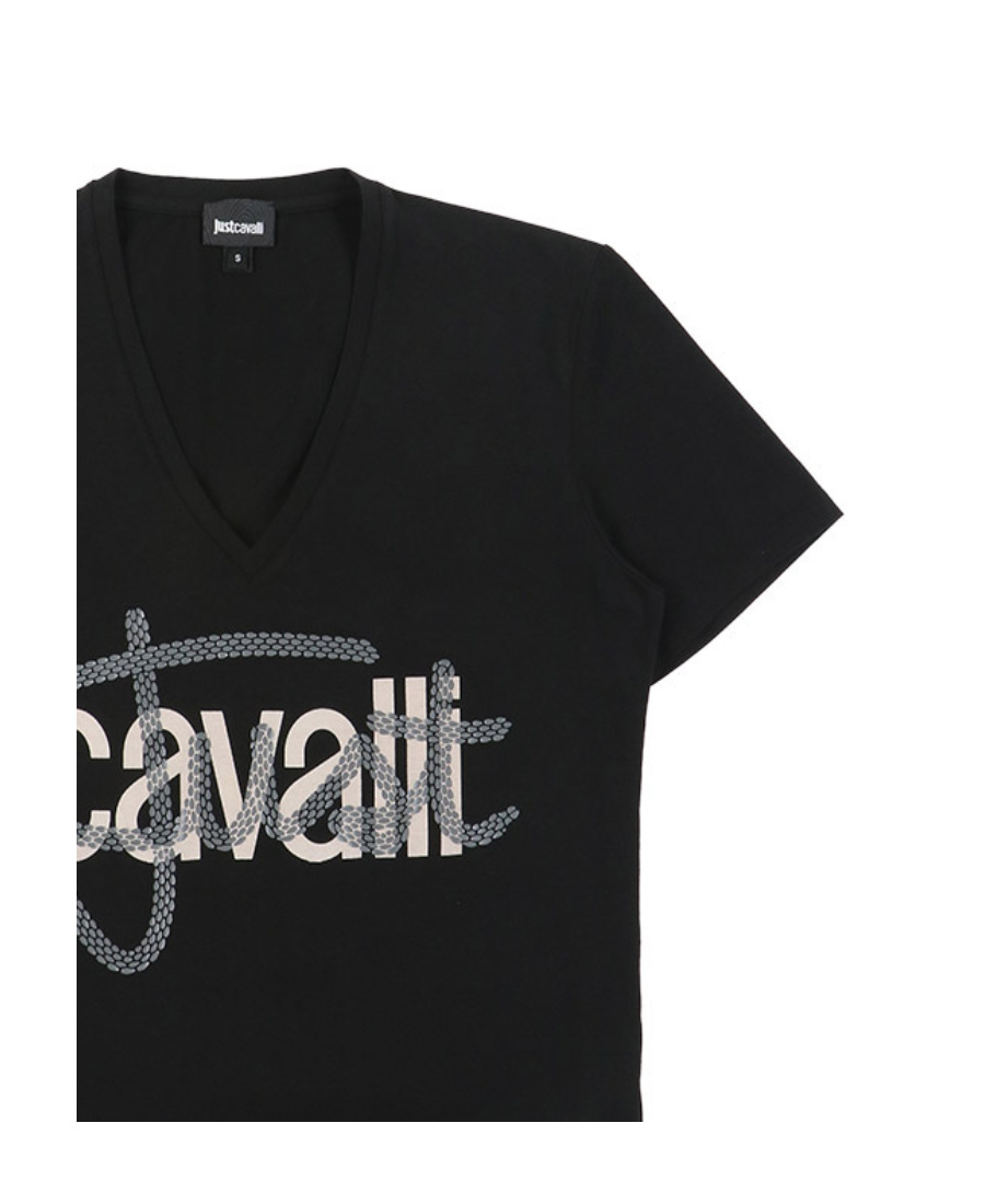 Just Cavalli Letter Printed T-shirt In Black