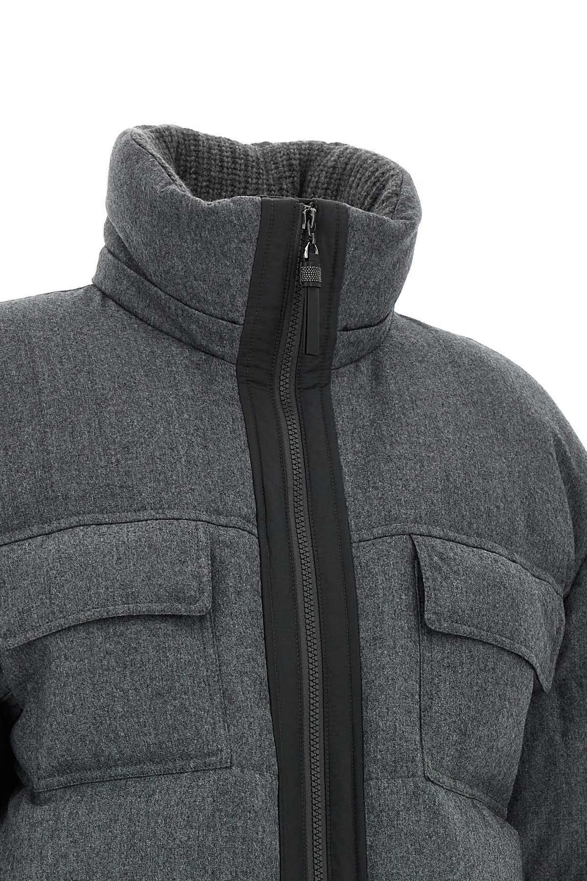 Brunello Cucinelli Long-sleeved Cotton Jacket In Green